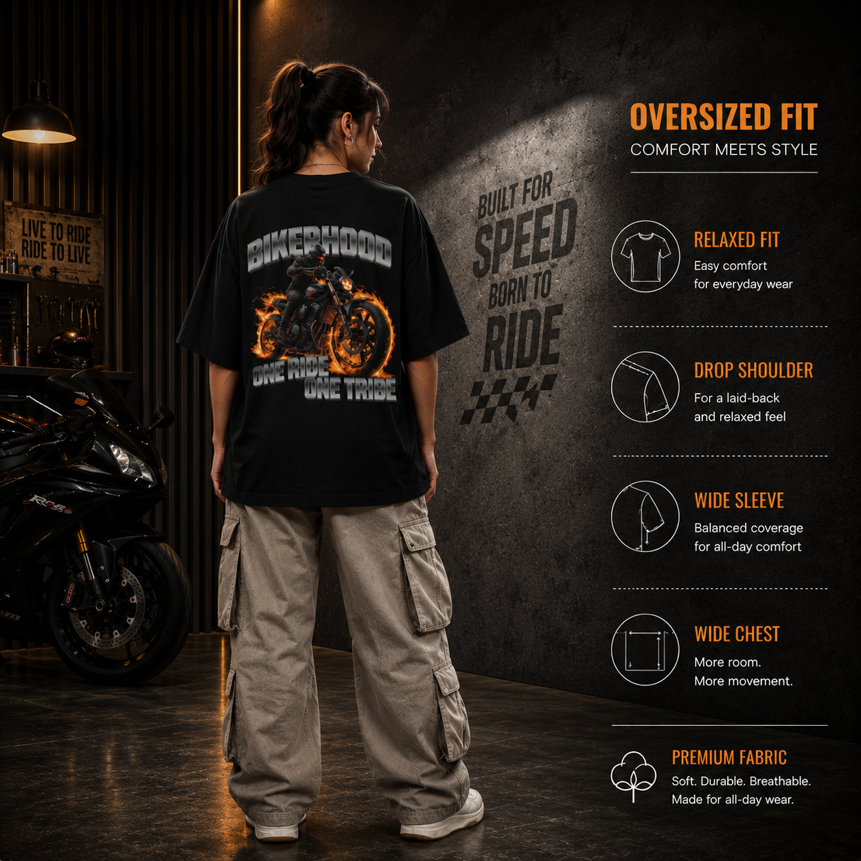 BikerHood - One Tribe - Oversized