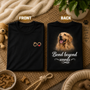 Bond Beyond Words oversized pet parent t-shirt in black, folded to show the front print