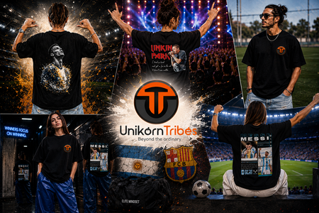 GOAT Tribe graphic t-shirts from UnikornTribes, made for football nights and legendary music