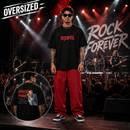 Man wearing the I Tried So Hard oversized music fan t-shirt, front view | Unikorn Tribes