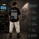 Fabric and fit details for the Number 10 Messi oversized football fan t-shirt, 240 GSM cotton