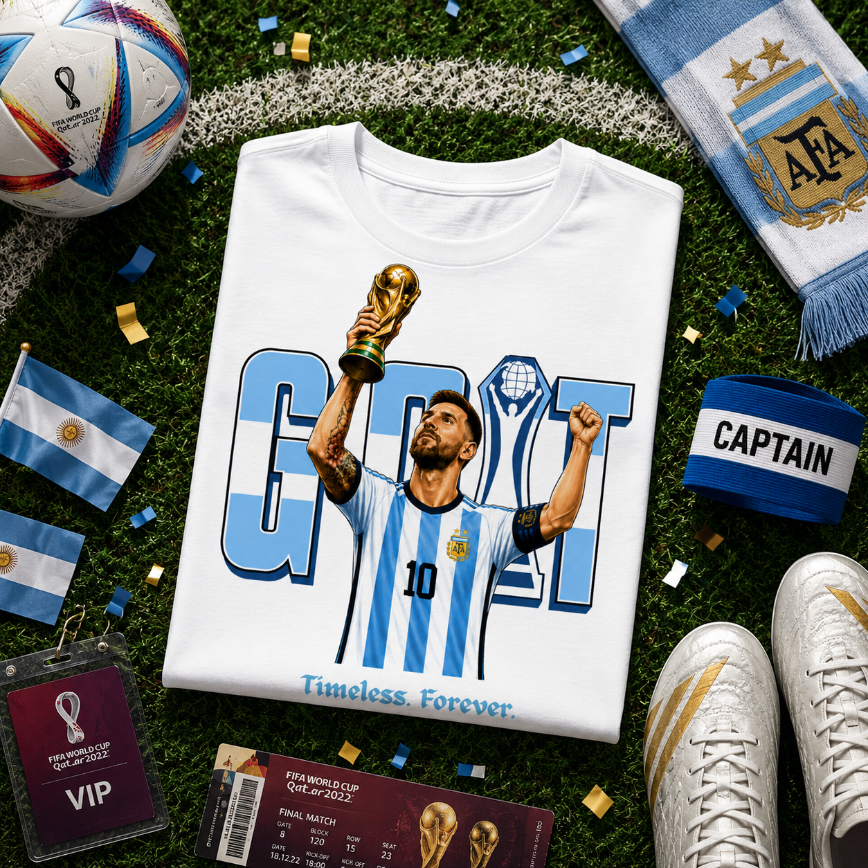 GOAT-Timeless Forever| Messi Fan T-Shirt