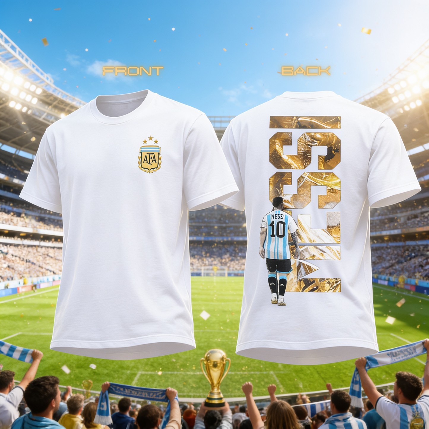 The Golden GOAT | Messi Fan T-Shirt