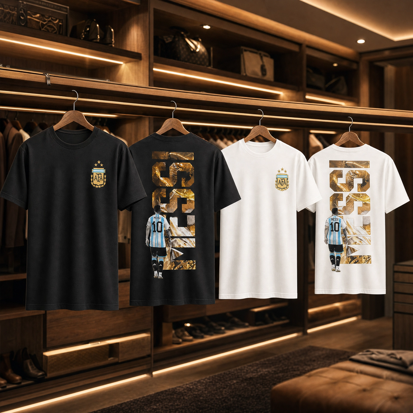 The Golden GOAT | Messi Fan T-Shirt
