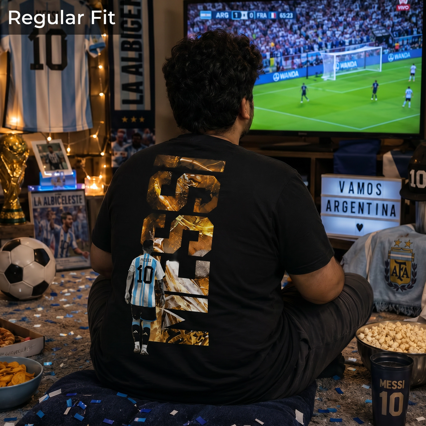 The Golden GOAT | Messi Fan T-Shirt